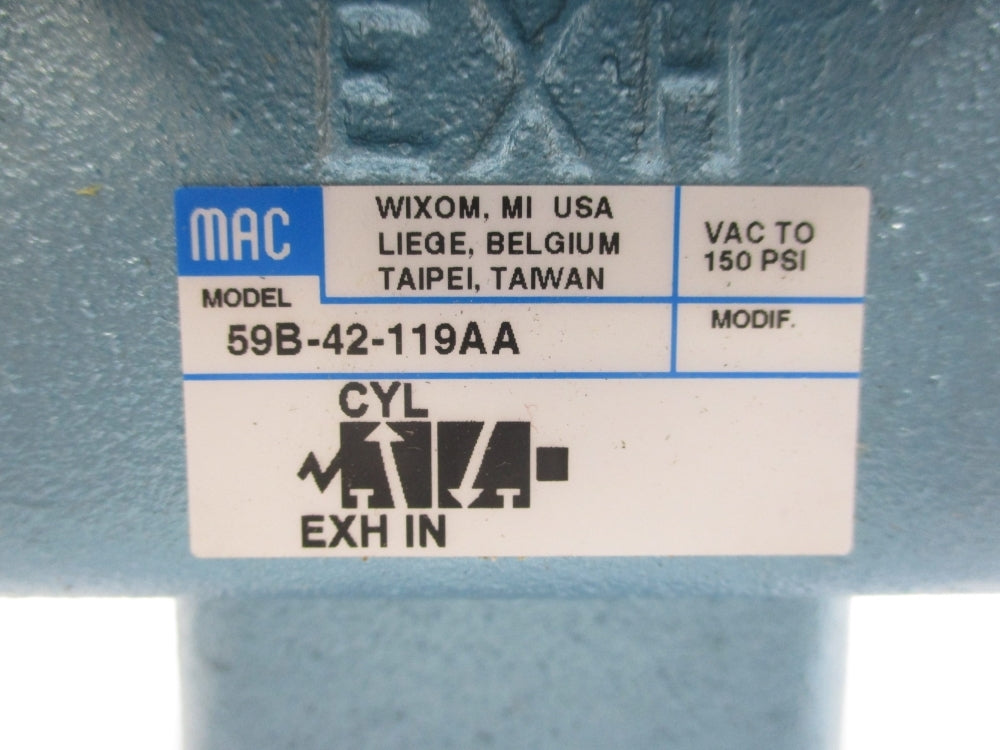 MAC 59B-42-119AA 150PSI 24VDC UNMP