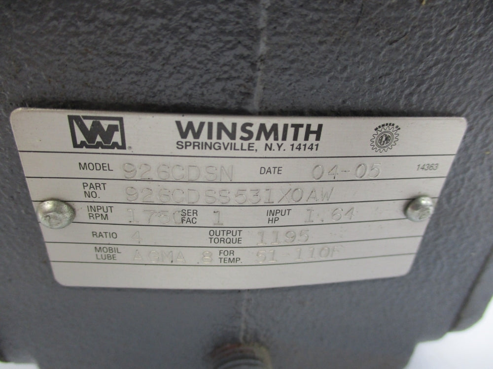 WINSMITH 926CDSN 926CDSS531X0AW UNMP