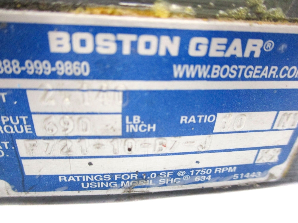BOSTON GEAR F721-10-B7-J UNMP