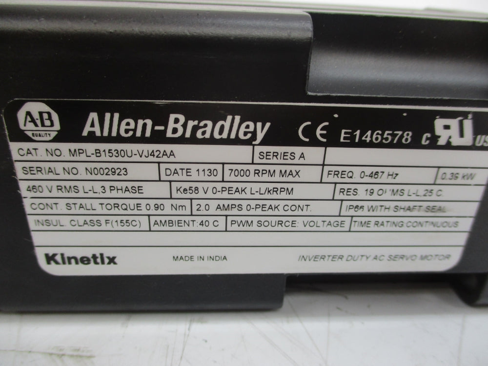 ALLEN BRADLEY MPLB1530U-VJ42AA SER. A NSMP