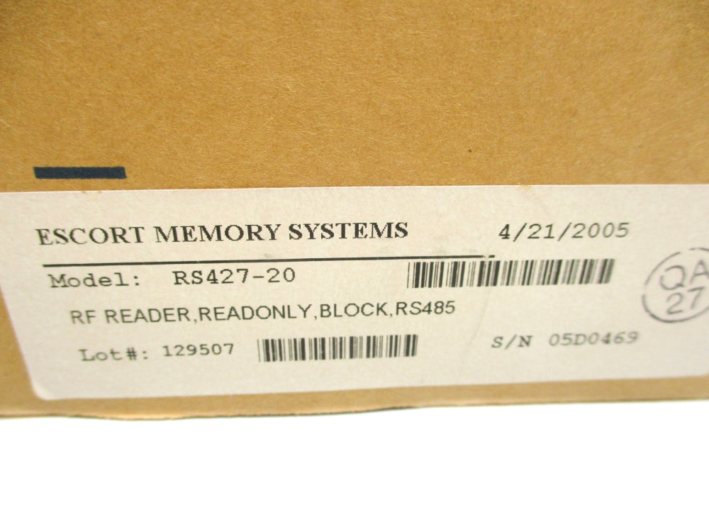 ESCORT MEMORY SYSTEMS RS427-20 NSMP
