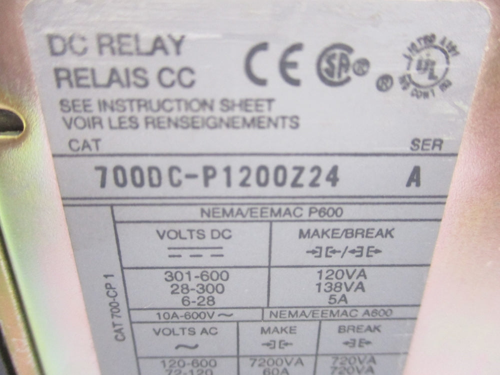 INDUSTRIAL SPARE PART 700DC-P1200Z24 SER. A 24VDC UNMP