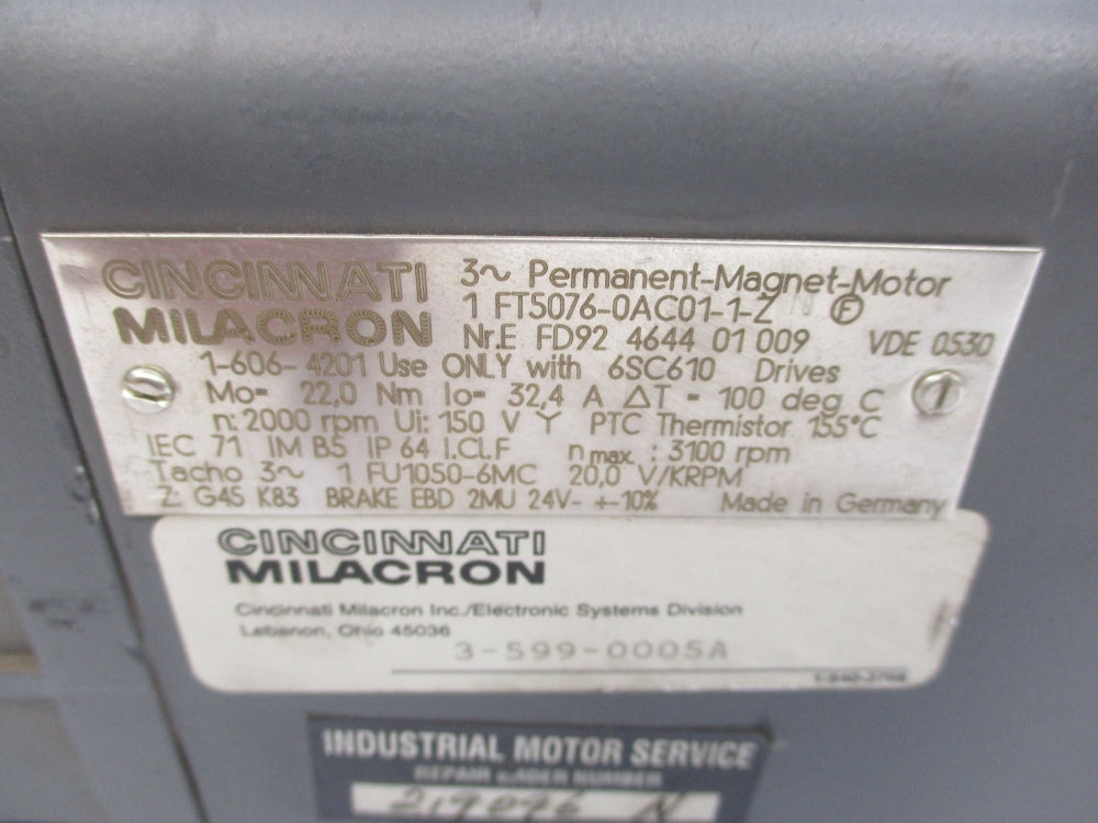 CINCINNATI MILACRON 1FT5076-0AC01-1-Z UNMP