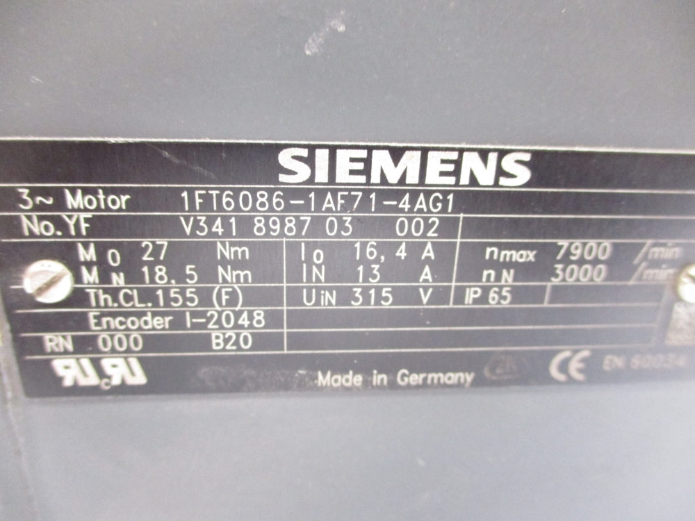 SIEMENS 1FT6086-1AF71-4AG1 UNMP
