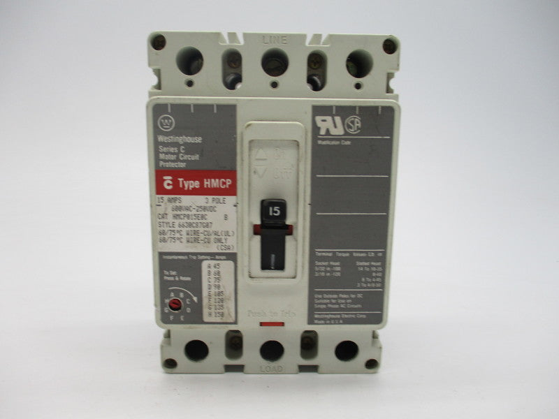 WESTINGHOUSE HMCP015E0CB 15A UNMP