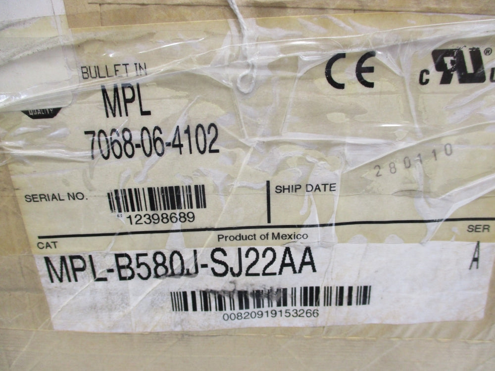 ALLEN BRADLEY MPL-B580J-SJ22AA SER. A NSMP