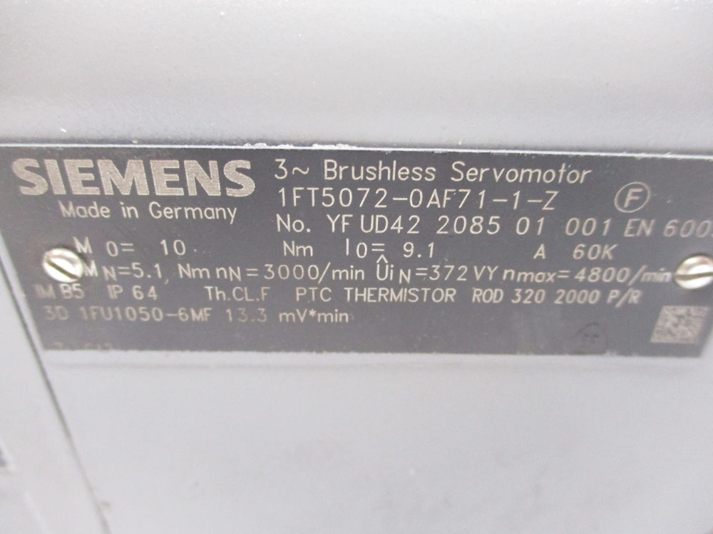 SIEMENS 1FT5072-0AF71-1-1-Z NSNP