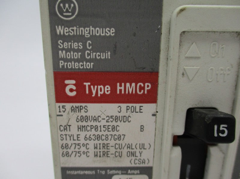 WESTINGHOUSE HMCP015E0CB 15A UNMP