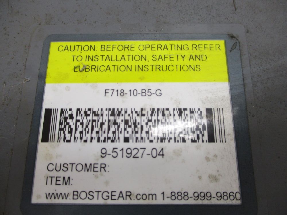 BOSTON GEAR F718-10-B5-G UNMP