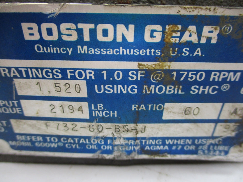 BOSTON GEAR F732-60-B5-J UNMP