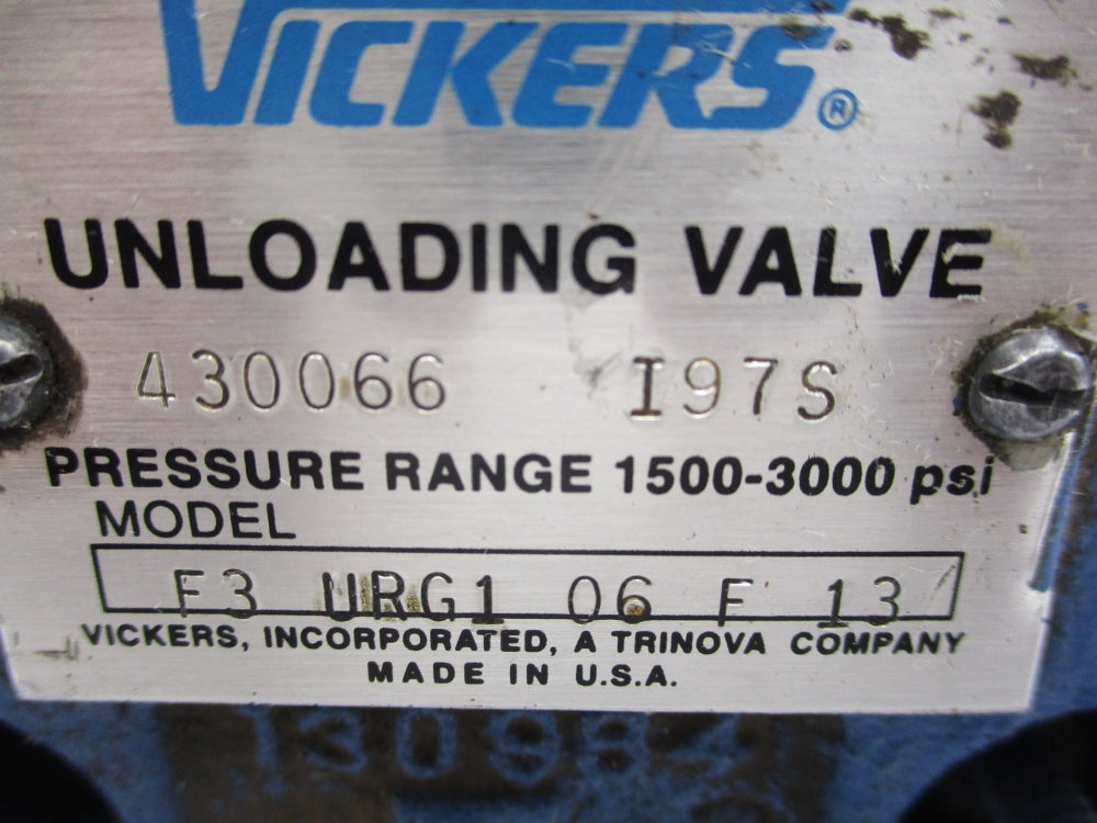 VICKERS F3URG106F13 430066 1500-3000PSI UNMP