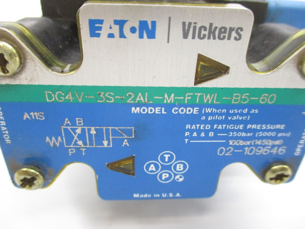 VICKERS DG4V-3S-2AL-M-FTWL-B5-60 02-109646 120V 5000PSI NSNP