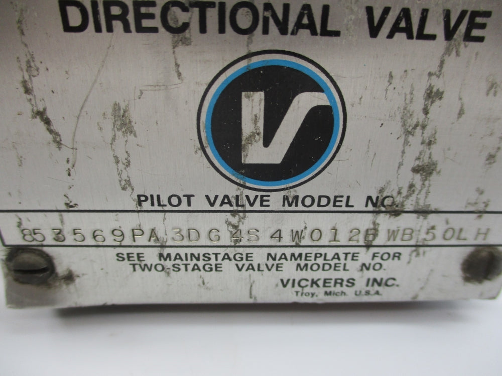 VICKERS PA3DG4S4W012BWB50LH 853569 UNMP