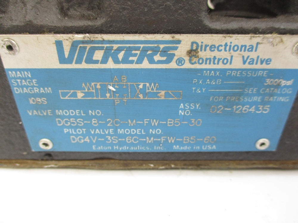VICKERS DG4V-3S-6C-M-FW-B5-60 02-126435 120V 5000PSI NSNP