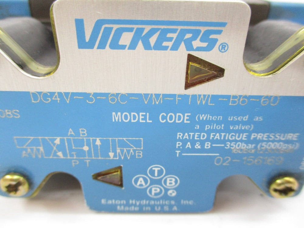 VICKERS DG4V-3-6C-VM-FTWL-B6-60 02-156169 120V 5000PSI NSNP