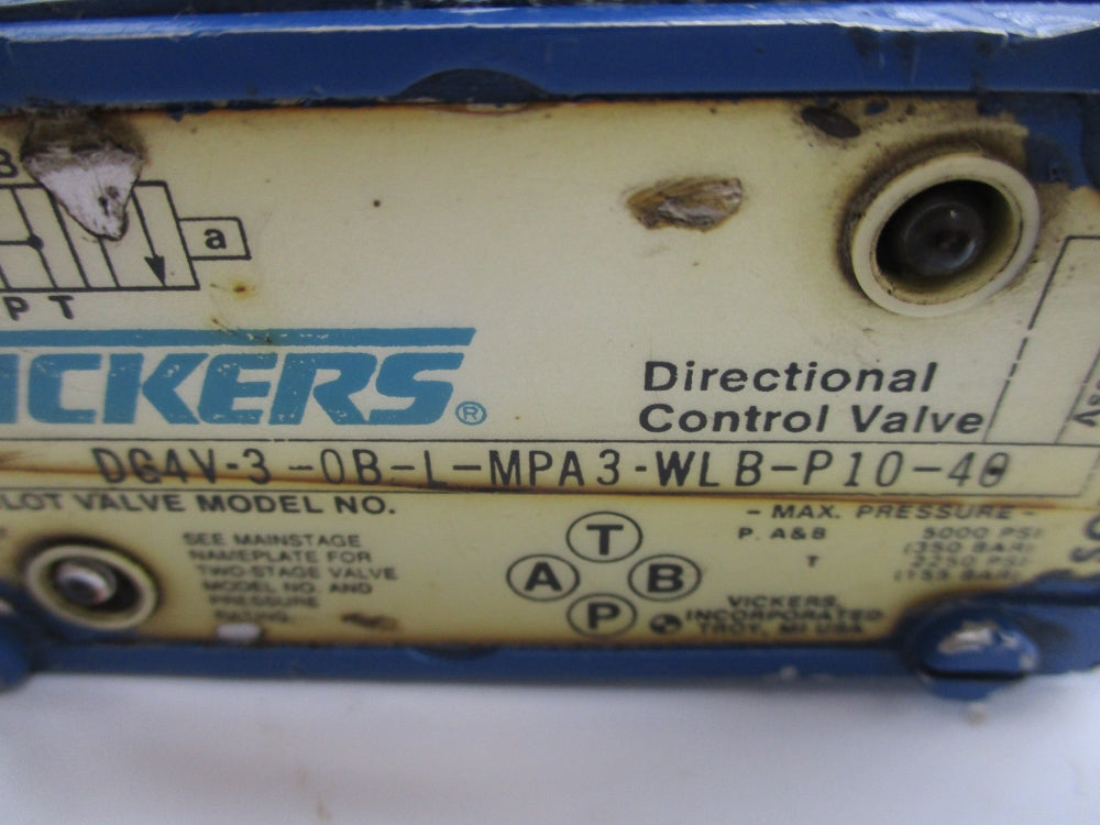 VICKERS DG4V-3-0B-L-MPA3-WLB-P10-40 5000PSI UNMP