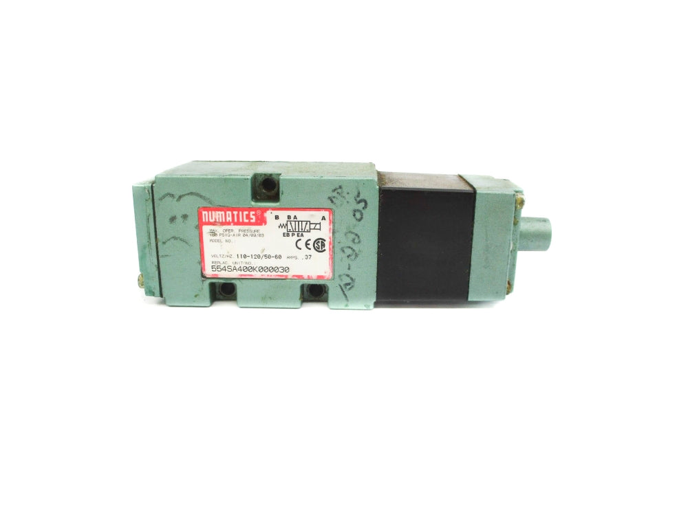 NUMATICS 554SA400K000030 110-120V .37A 150PSI UNMP