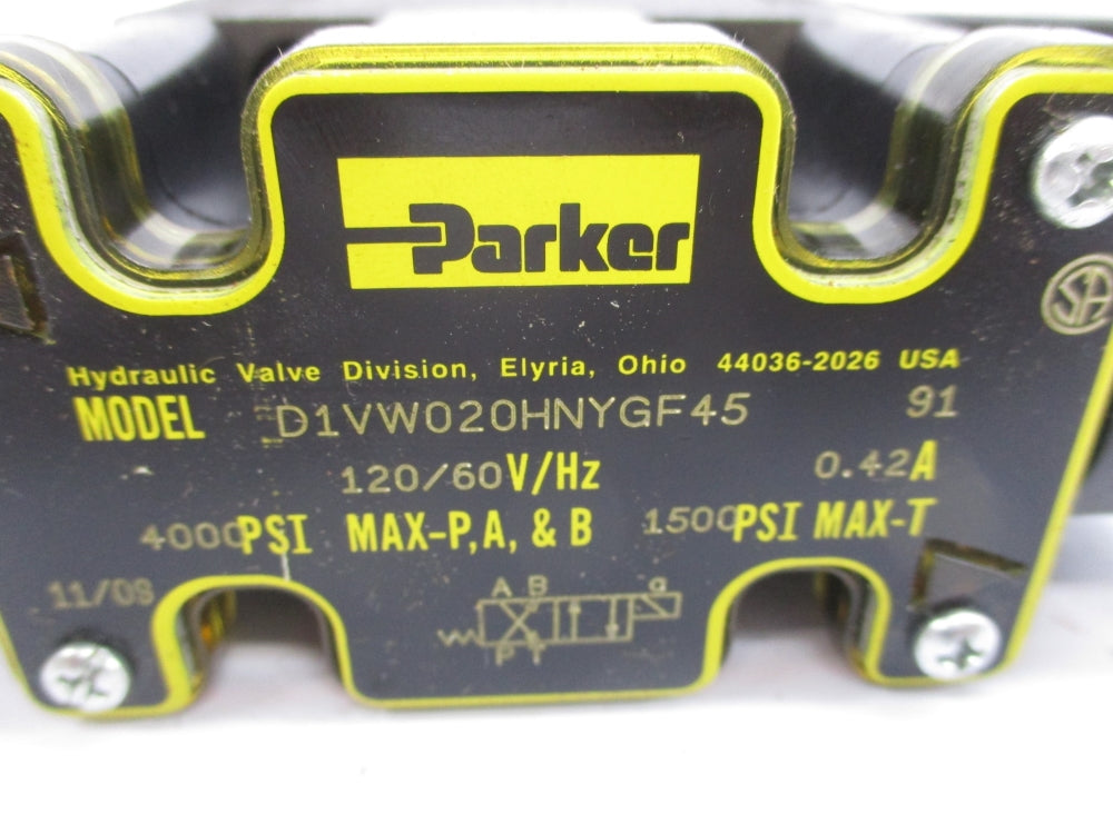 PARKER D1VW020HNYGF45 120V 4000PSI NSNP