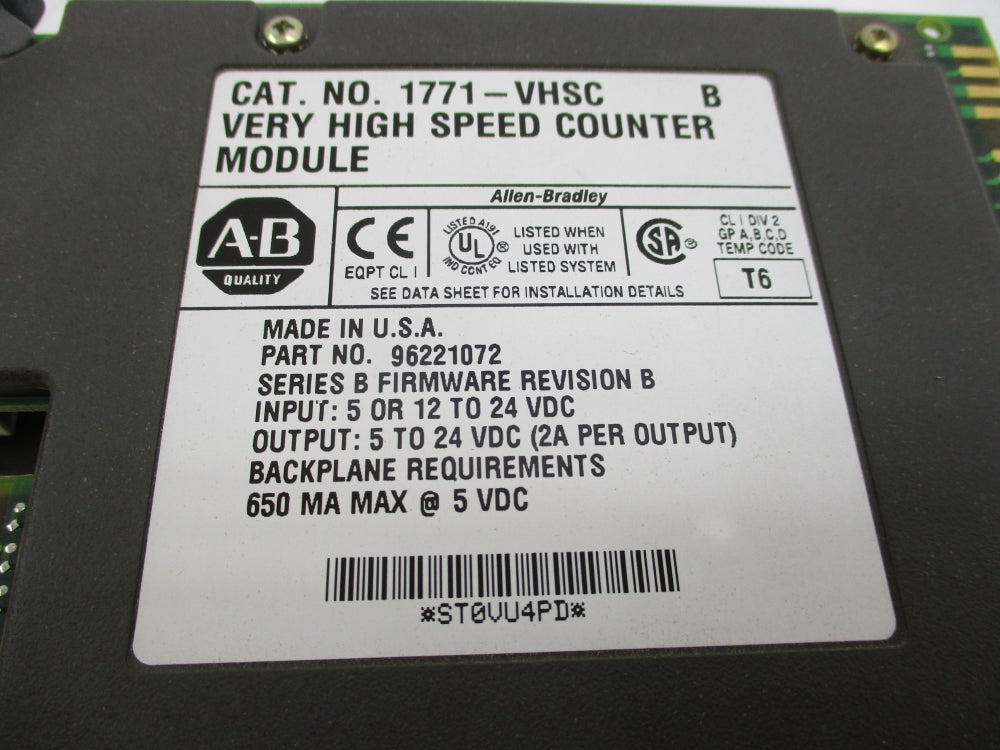 ALLEN BRADLEY 1771-VHSC SER. B F/W B UNMP
