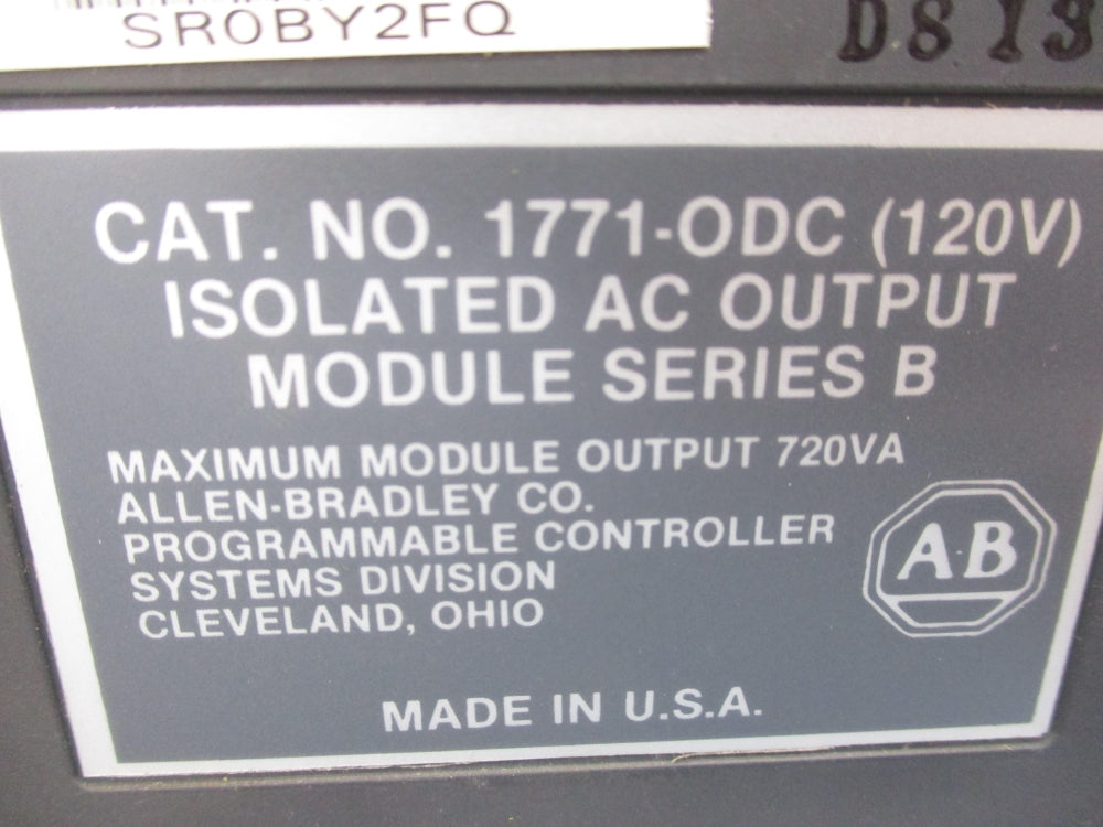 ALLEN BRADLEY 1771-ODC SER. B 120V UNMP