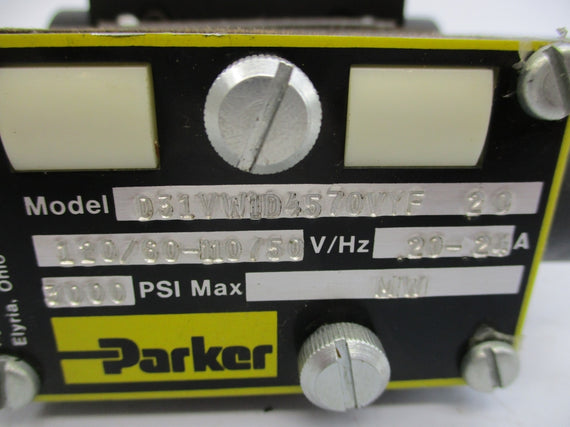 PARKER D31VW1D4570VYF20 120V 3000PSI NSNP
