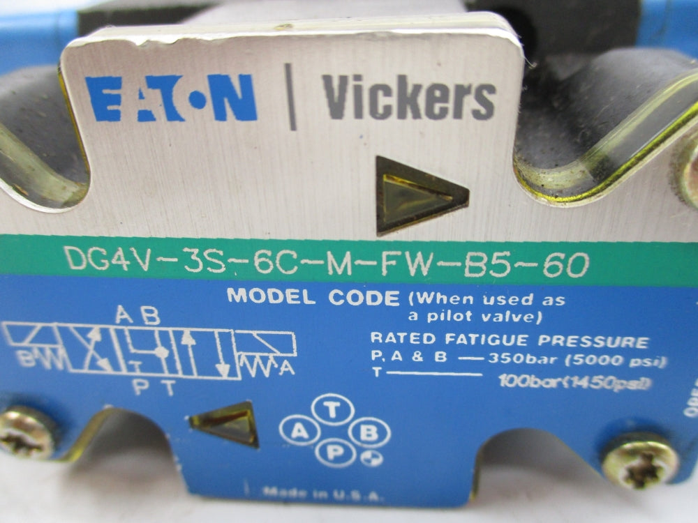 VICKERS DG5S4-022C-M-FW-B5-20 02-126490 120V 5000PSI NSNP