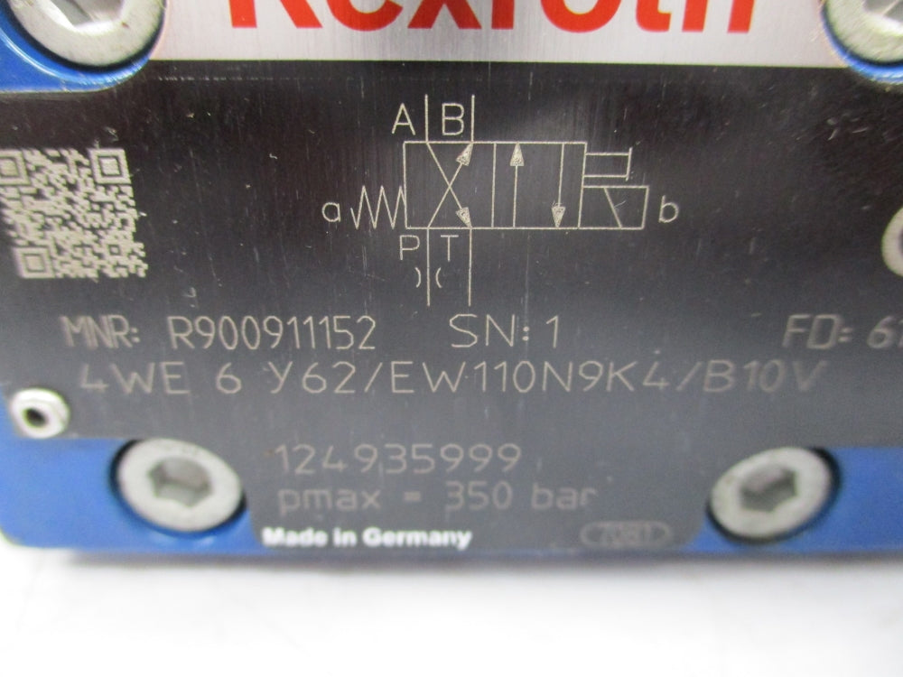 REXROTH 4WE6Y62/EW110N9K4/B10V R900911152 NSNP
