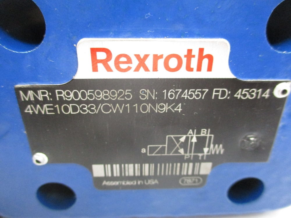 REXROTH 4WE10D33/CW110N9K4 R900598925 110/120V NSNP
