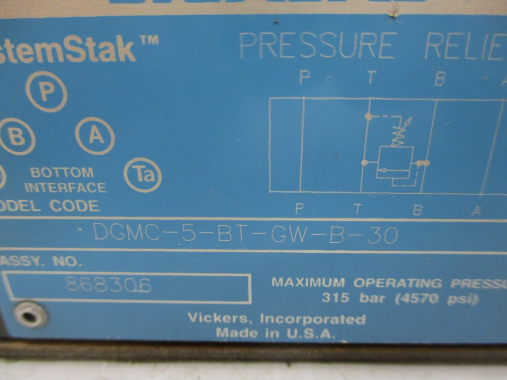 VICKERS DGMC-5-BT-GW-B-30 868306 4570PSI UNMP