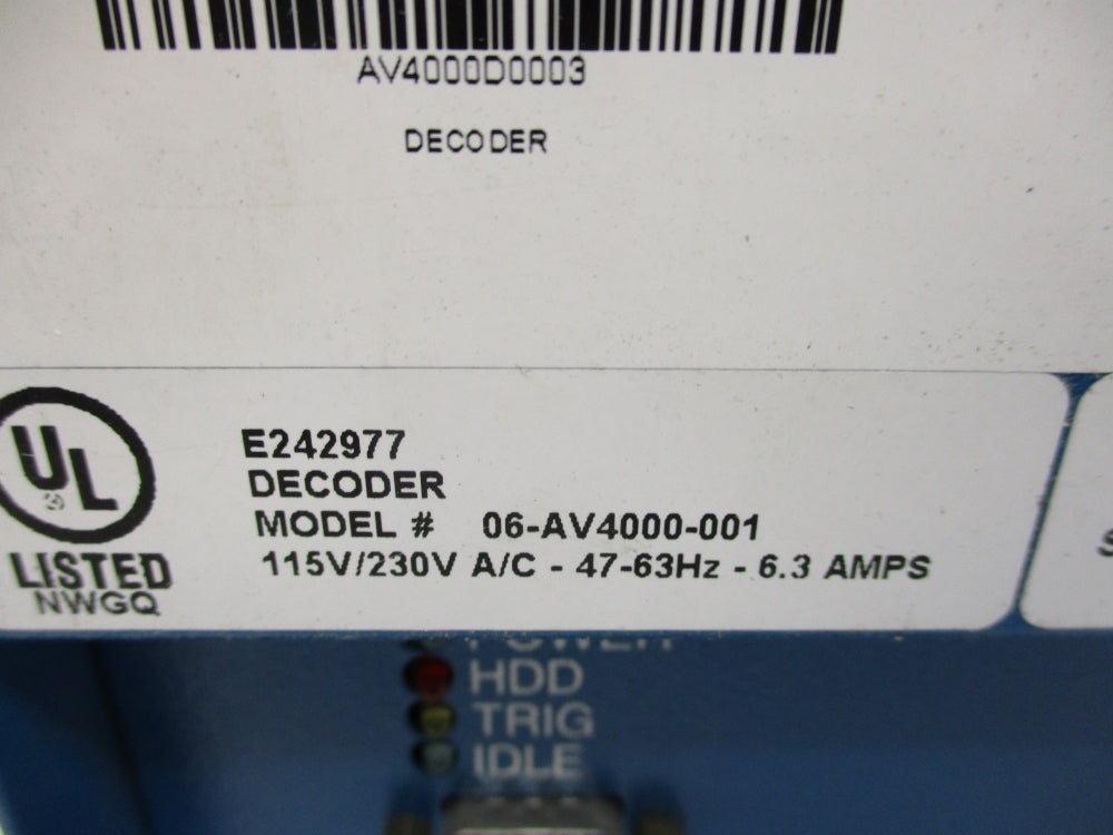 DATALOGIC 06-AV4000-001 UNMP