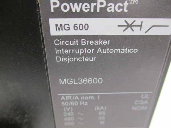 SQUARE D MGL36600 SER. 2 600V 600A NSNP