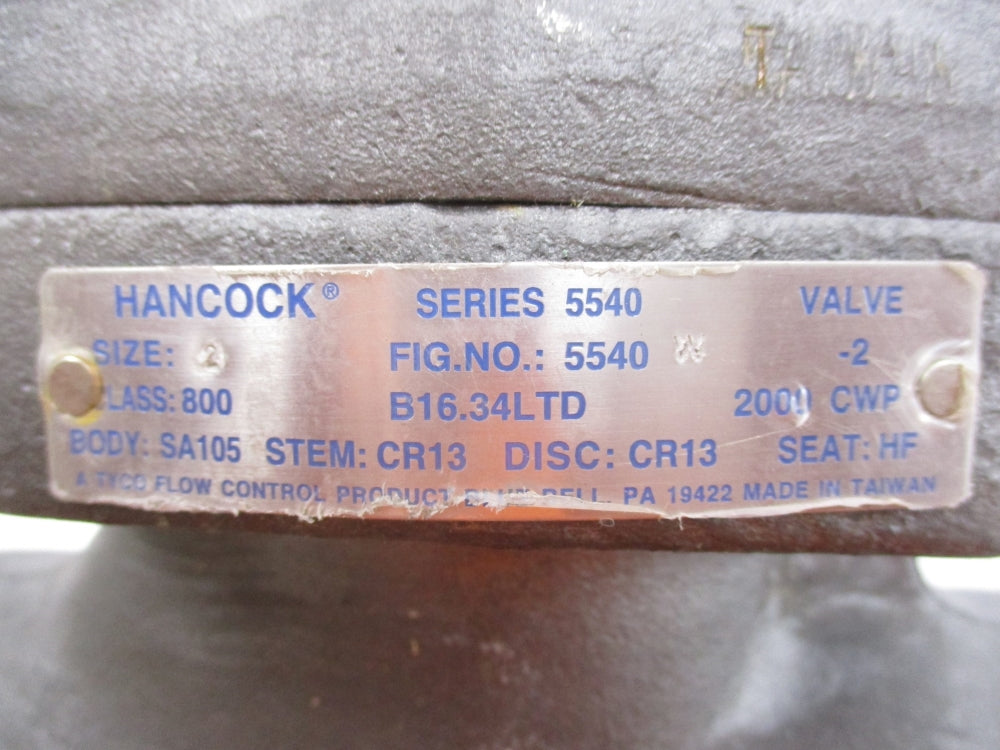 HANCOCK B16.34LTD 5540 2" NSNP