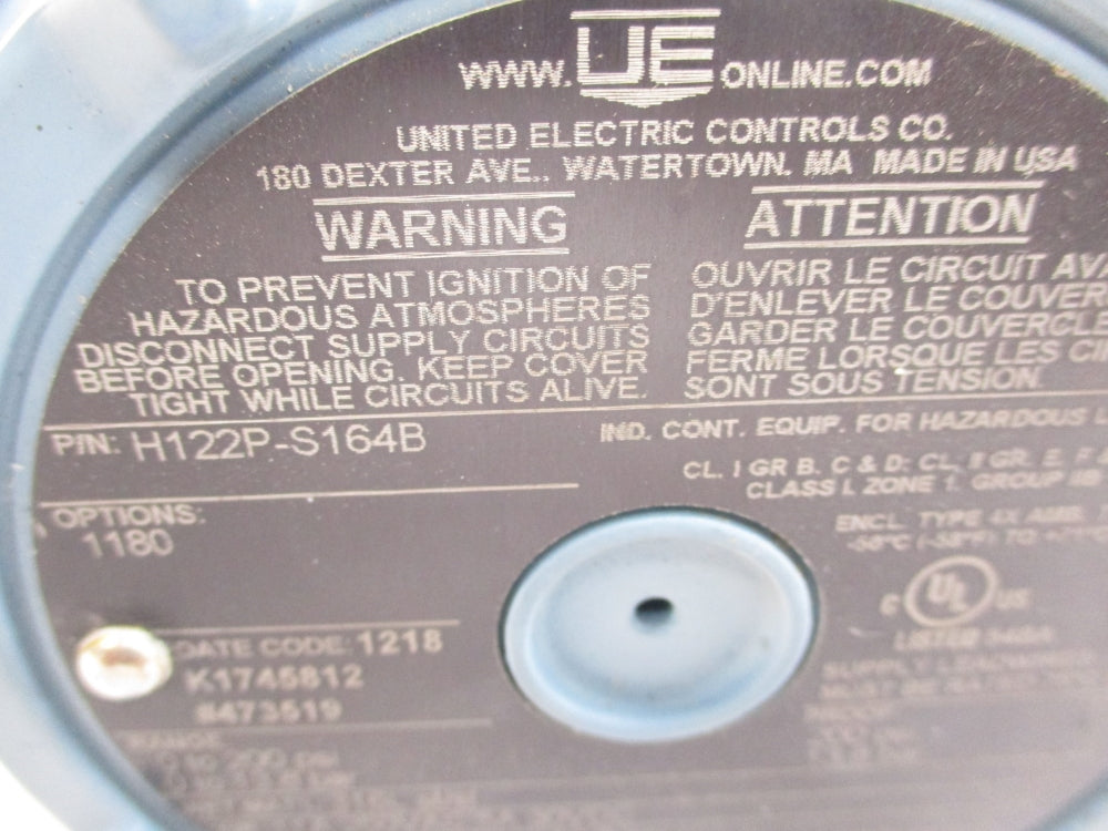 UNITED ELECTRIC H122P-S164B 200PSI NSNP