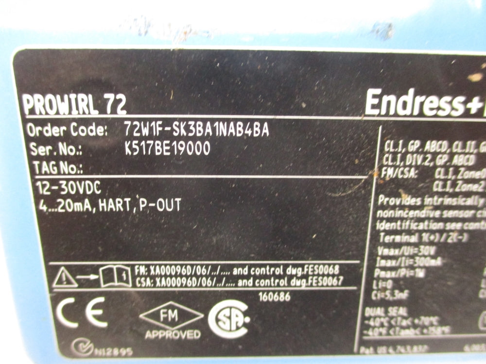 ENDRESS HAUSER PROWIRL 72 72W1F-SK3BA1NAB4BA NSNP