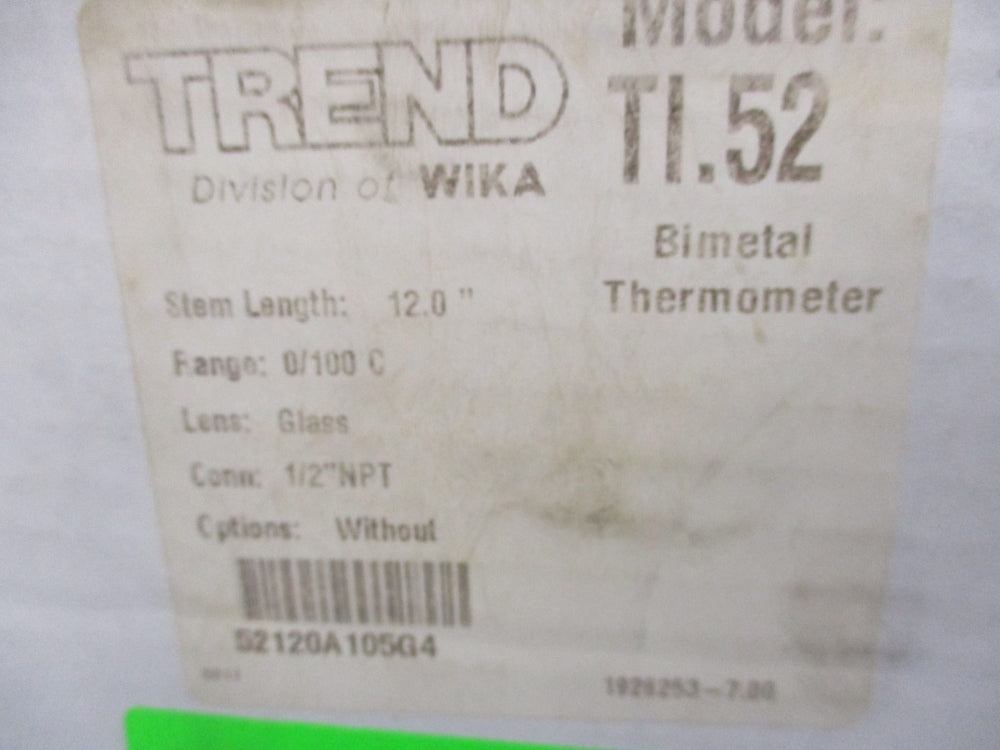 TREND TI.52 52120A105G4 0-100C 12.0" NSMP