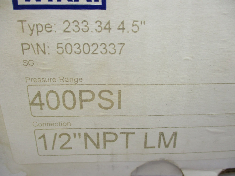 WIKA 233.344.5 50302337 0-400PSI NSMP