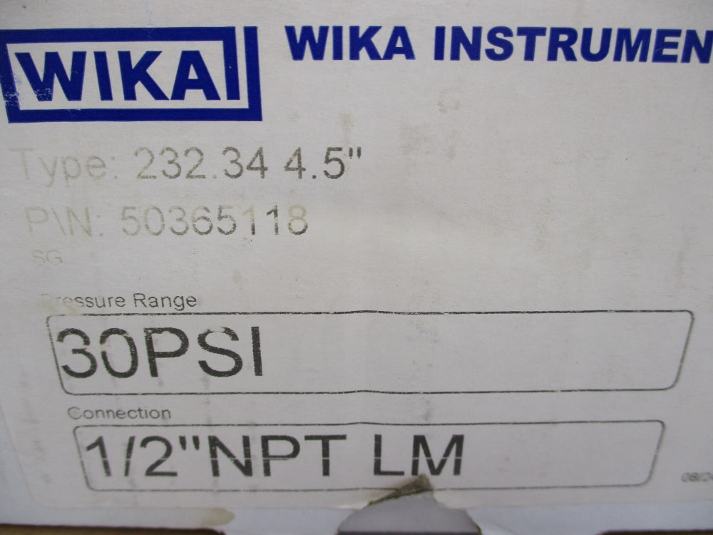 WIKA 232.344.5 50365118 0-30PSI NSMP