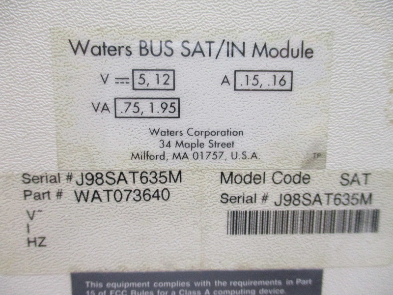 WATERS WAT073640 UNMP