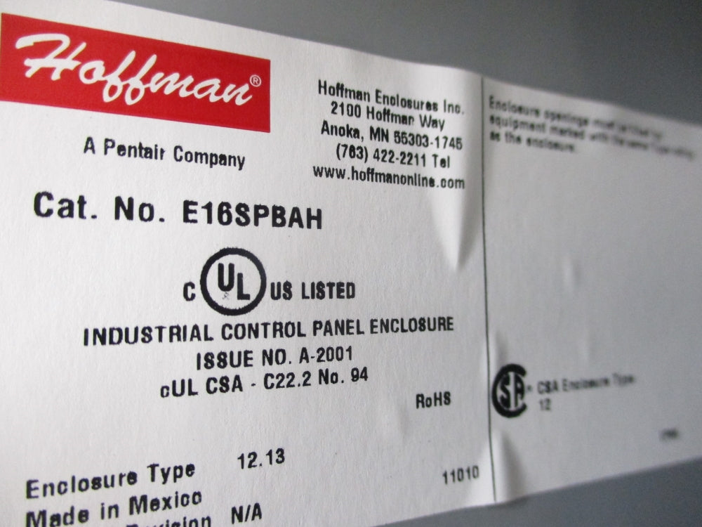 HOFFMAN E16SPBAH NSMP