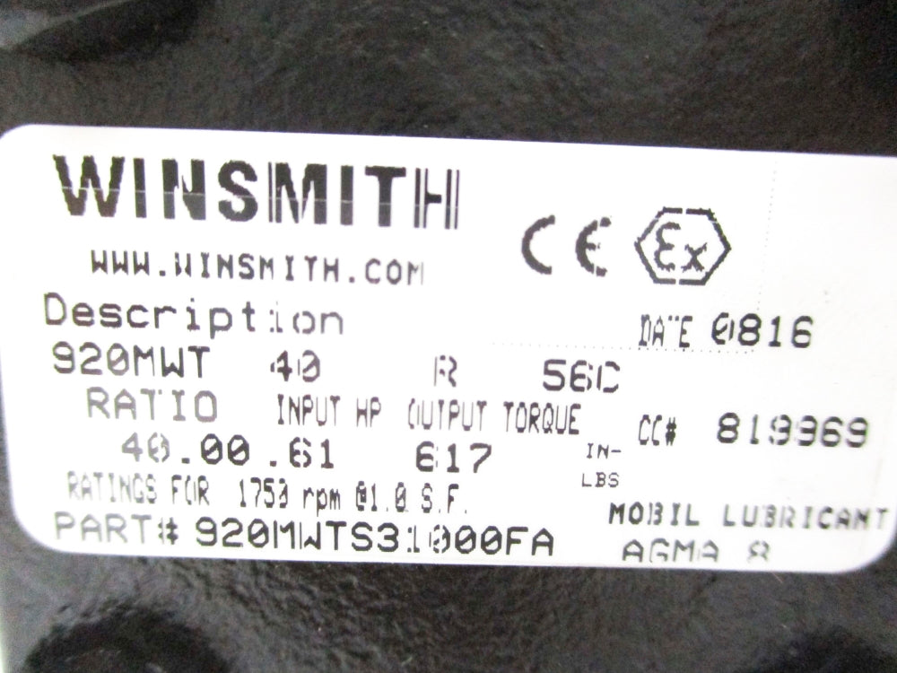WINSMITH 920MWTS31000FA NSMP