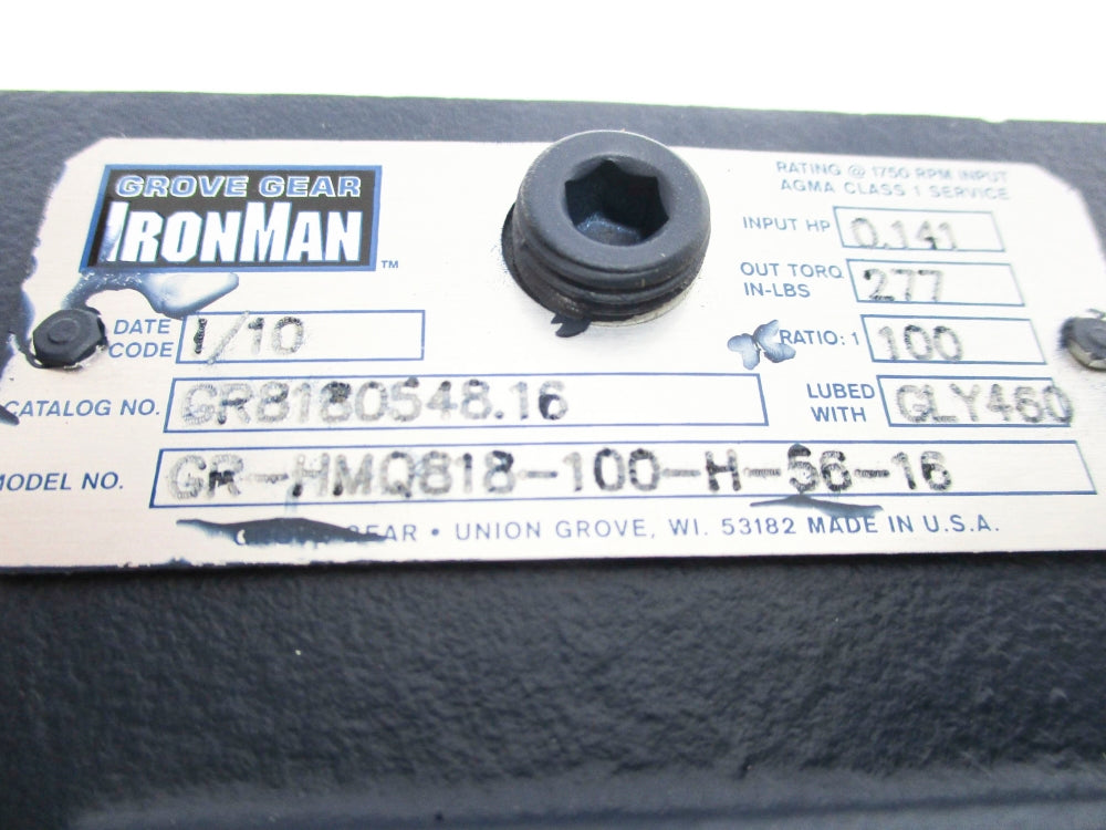 GROVE GEAR GR-HMQ818-100-H-56-16 NSMP