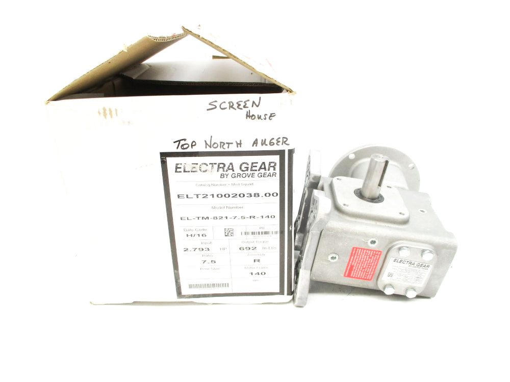 GROVE GEAR EL-TM-821-7.5-R-140 ELT21002038.00 NSMP