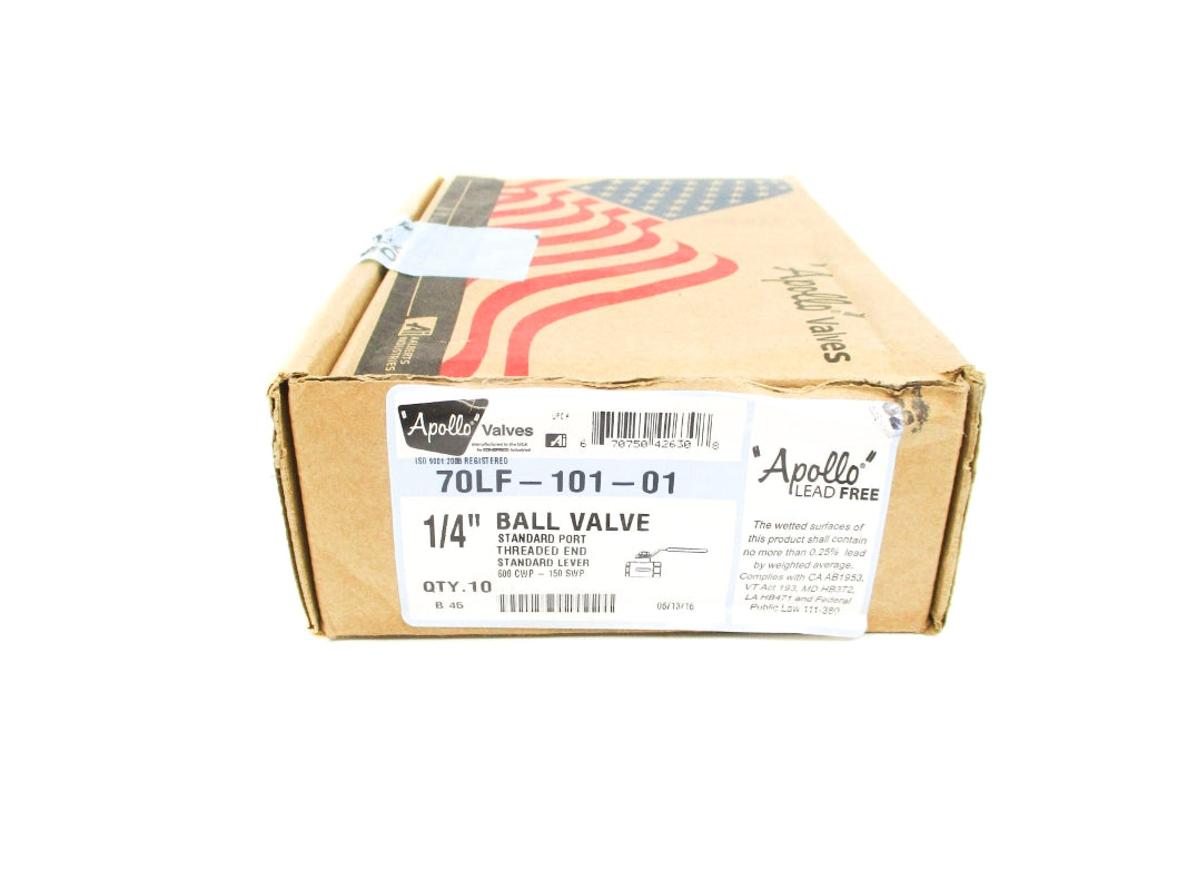 APOLLO 70LF-101-01 1/4" (PKG OF 10) NSFS