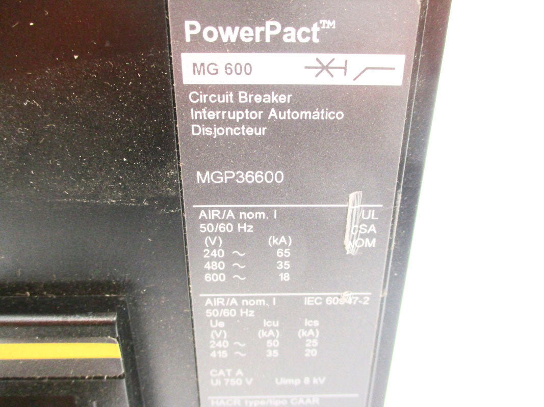 SQUARE D MGP36600 SER. 2 600V 600A (AS PICTURED) NSNP