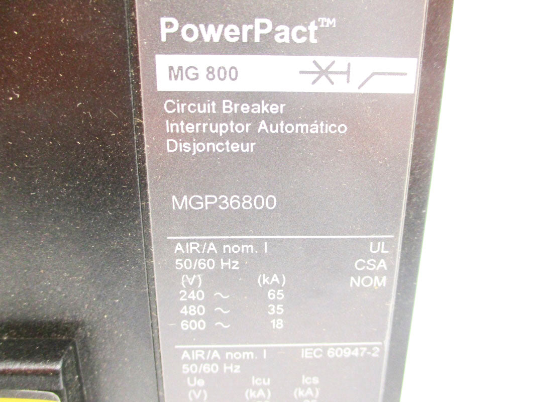 SQUARE D MGP36800 SER. 2 600V 800A (AS PICTURED) NSNP