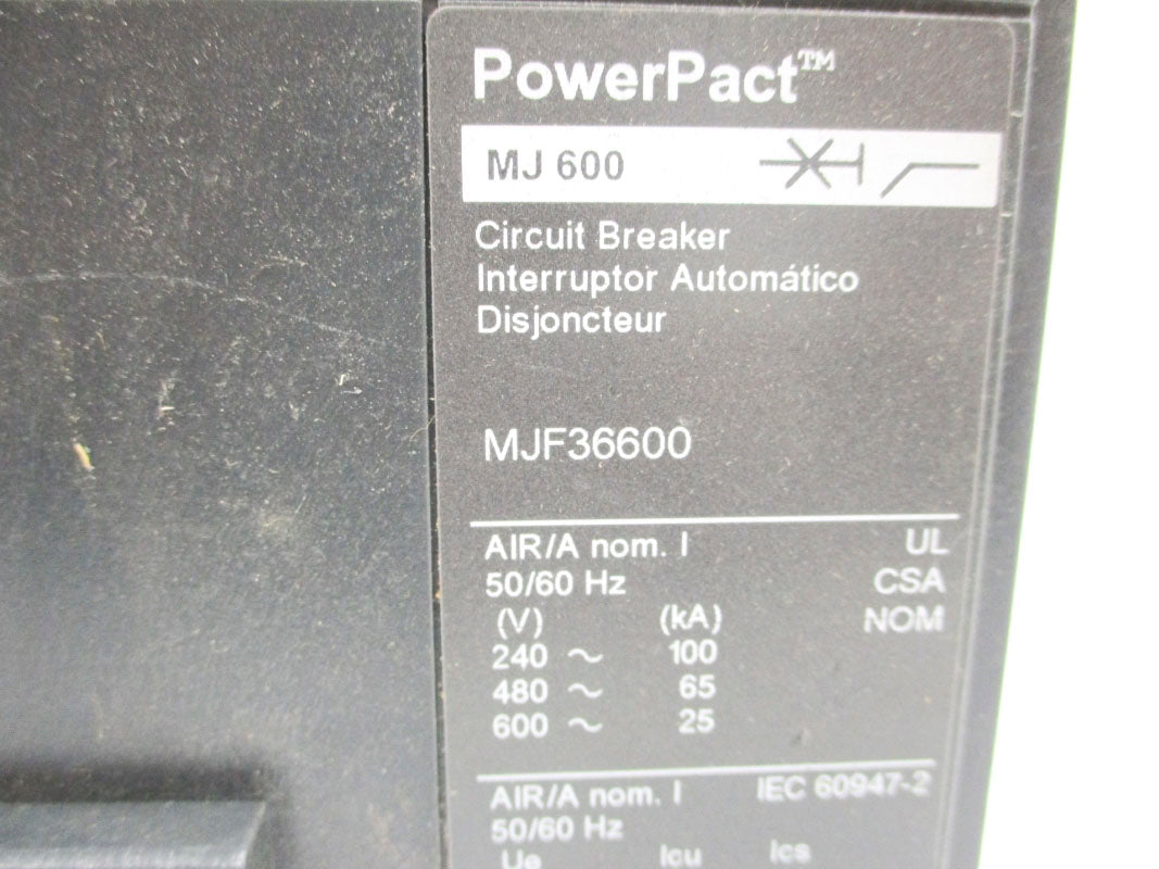 SQUARE D MJF36600 SER. 2 240V 600A (AS PICTURED) NUPI