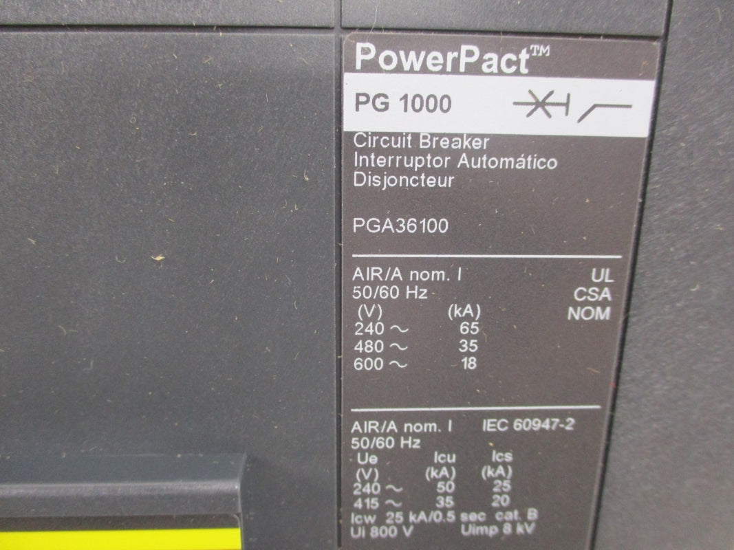SQUARE D PGA36100 SER. 1 240V 1000A NSNP
