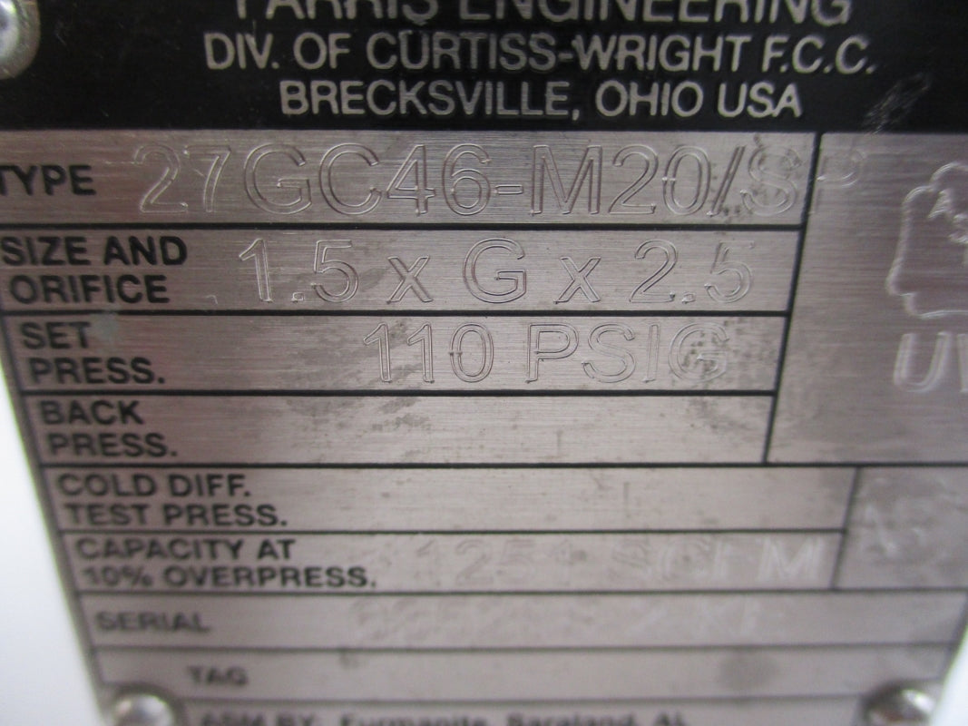 FARRIS ENGINEERING 27GC46-M20/SP 110PSI NSNP