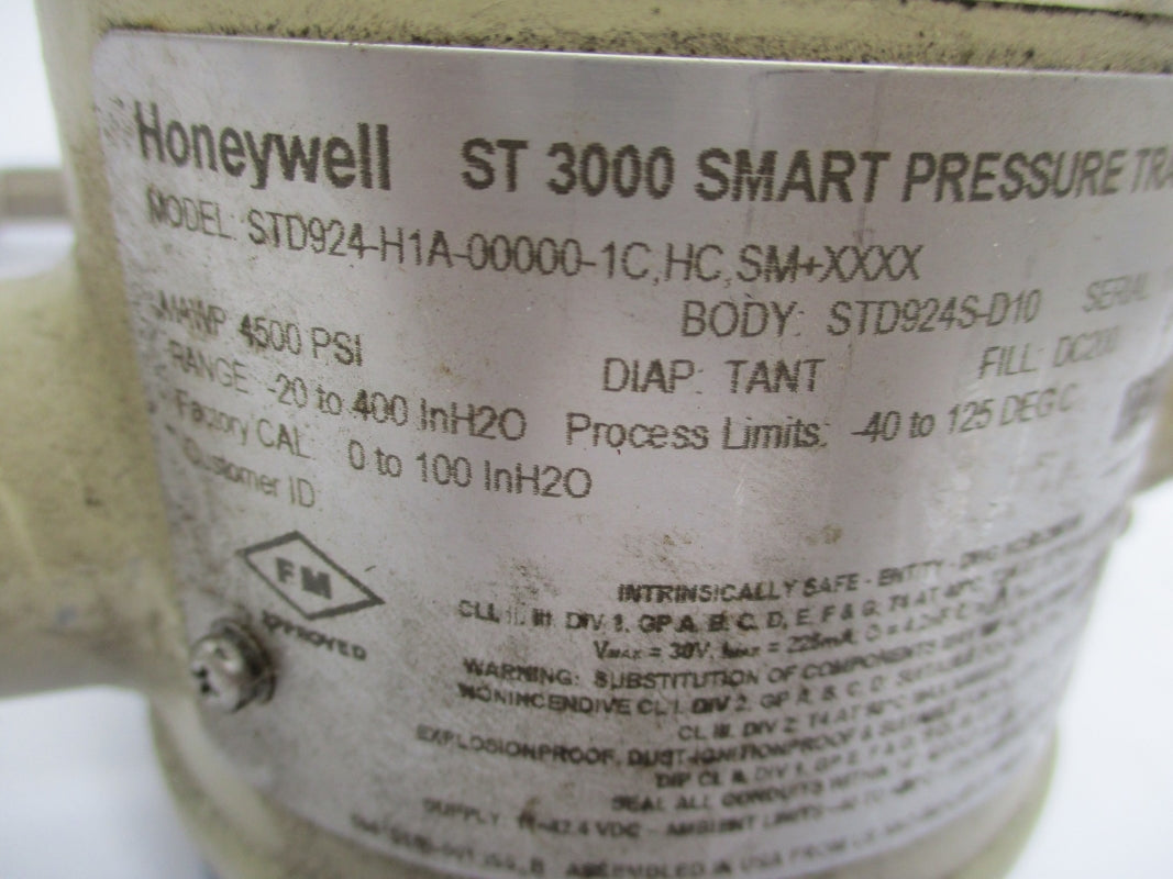 HONEYWELL STD924-H1A-0000-1C,SM+XXXX 4500PSI UNMP