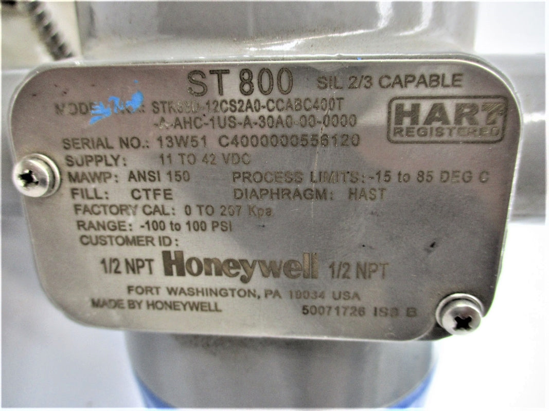 HONEYWELL STR83D-12CS2A0-CCABC400T -100-100PSI UNMP